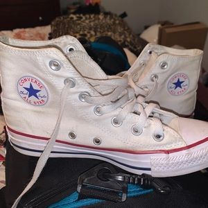 White Hightop Converse